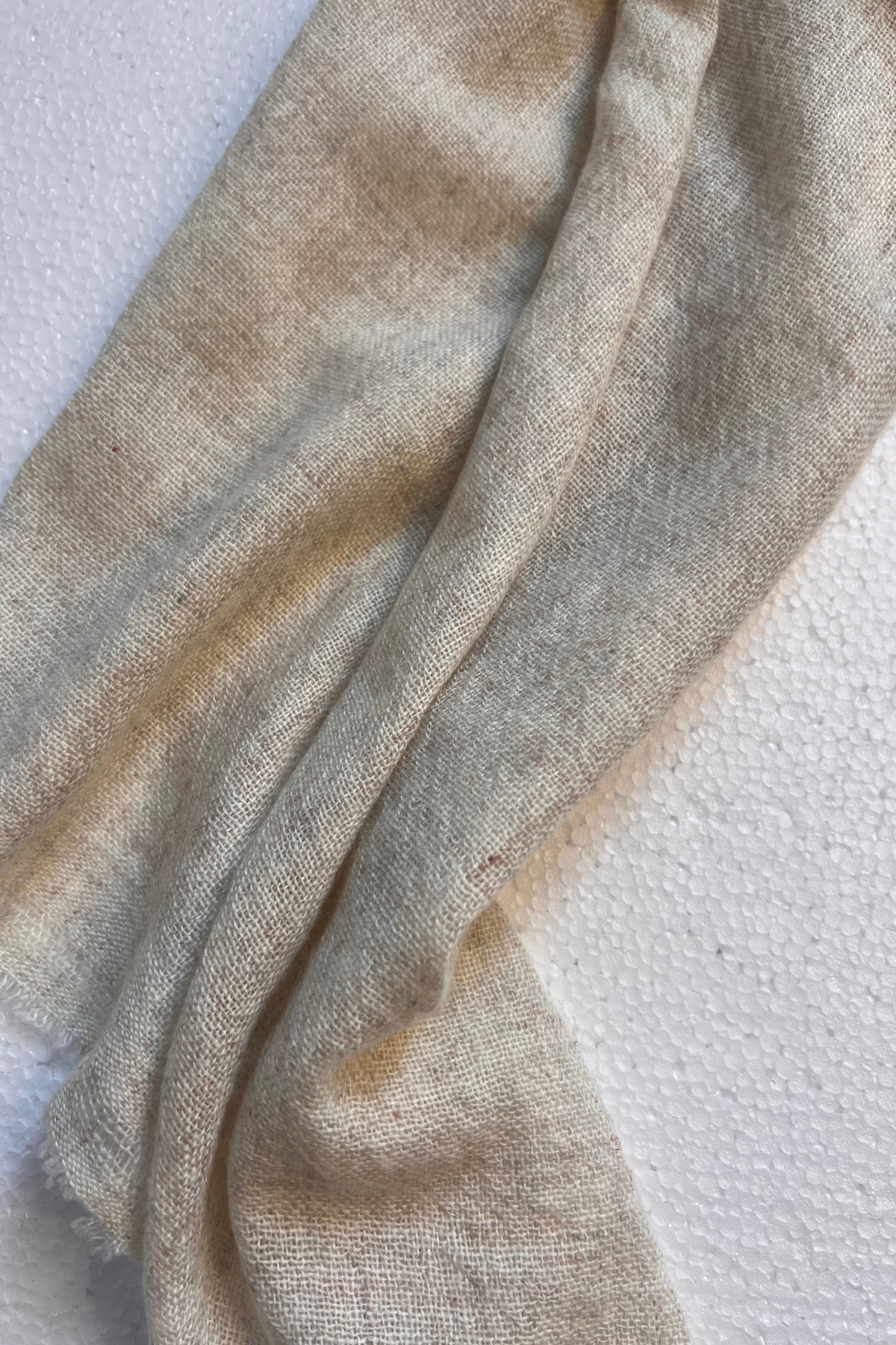 Neutral Cashmere Scarf Russian Ermine White