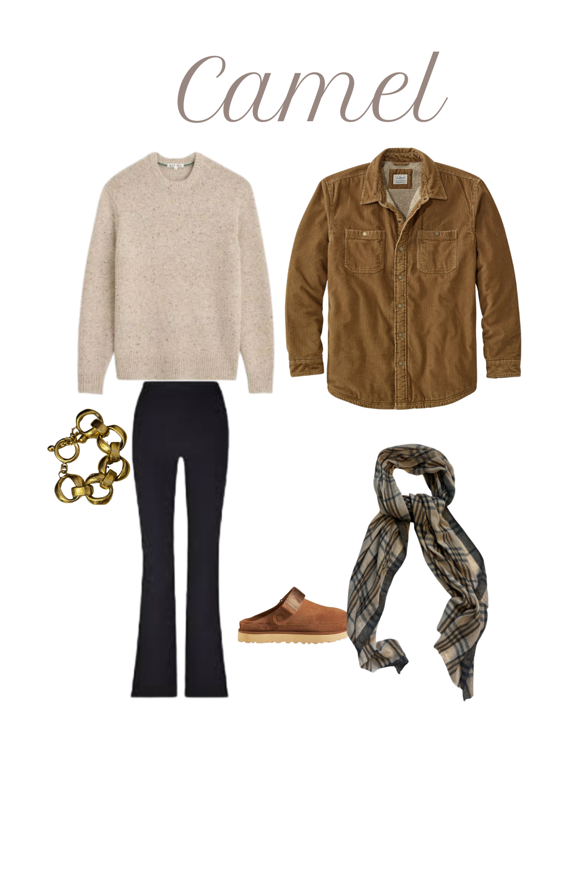 Neutral Cashmere Scarf McMain Plaid