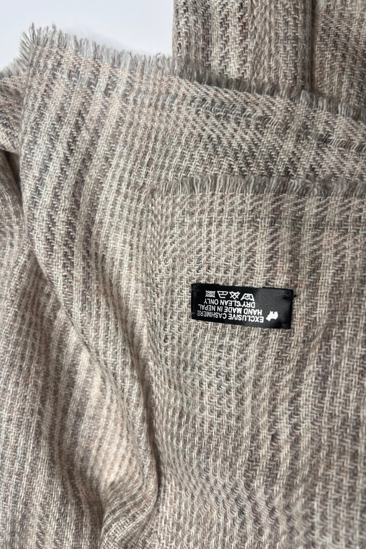 Neutral Cashmere Scarf Iceline Oak