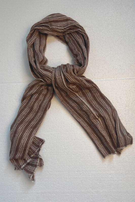 Neutral Cashmere Scarf Frosted Cypress Branch