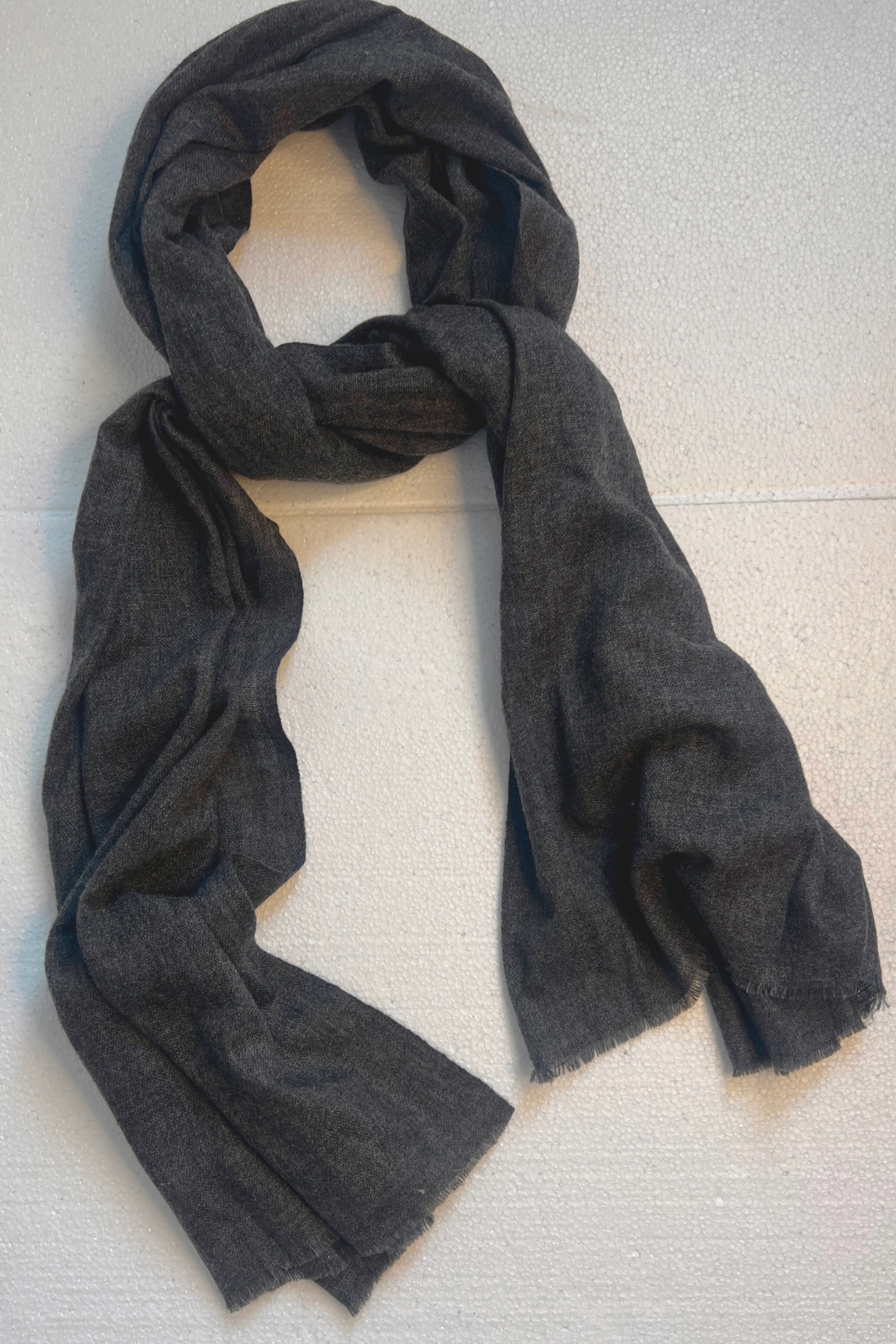 Neutral Cashmere Scarf Buckshot Mud